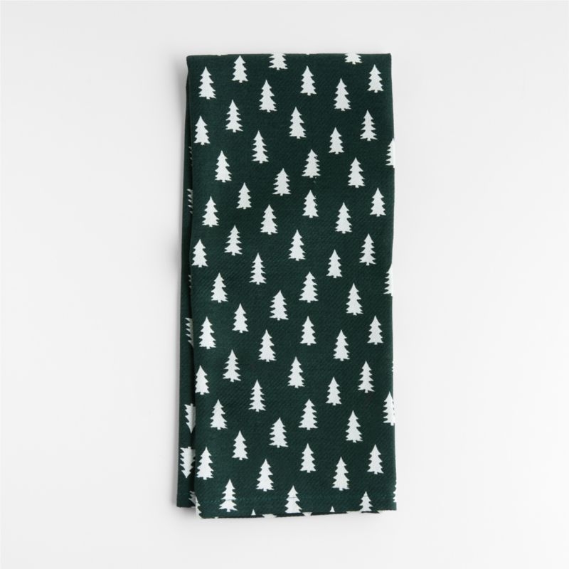 Green Trees Organic Cotton Kitchen Towel - Image 2