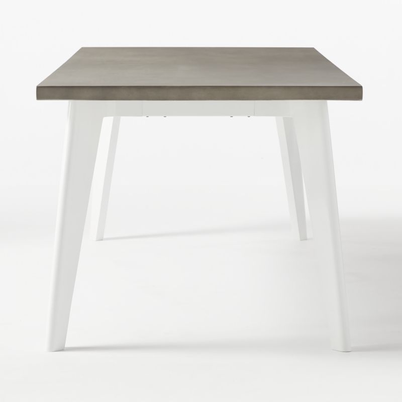Harper White Dining Table with Concrete Top - Image 3