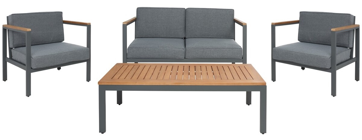 Chicopee 4 Pc Living Set - Natural/Grey - Safavieh - Image 0