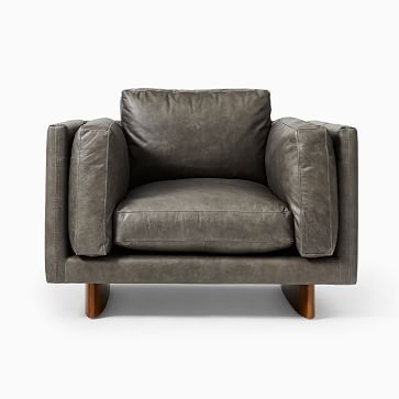 Anton Chair, Down, Sierra Leather, Licorice, Burnt Wax - Image 2