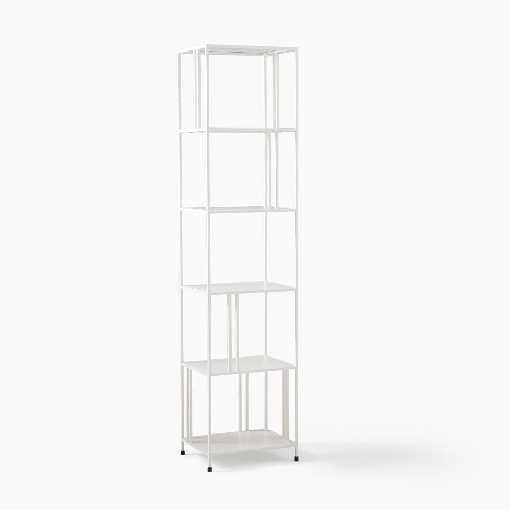 Profile Narrow Bookcase, 18", White - Image 0