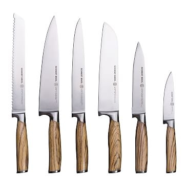 Schmidt Brothers(R) Cutlery Zebra Wood Knife Block Set, 7-Piece - Image 0