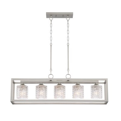 Hughlek 6 - Light Linear Chandelier with Accents - Image 0