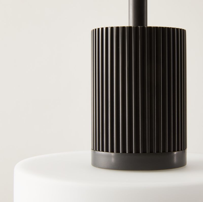 Mirabell Ribbed Blackened Brass Pendant Light - Image 2