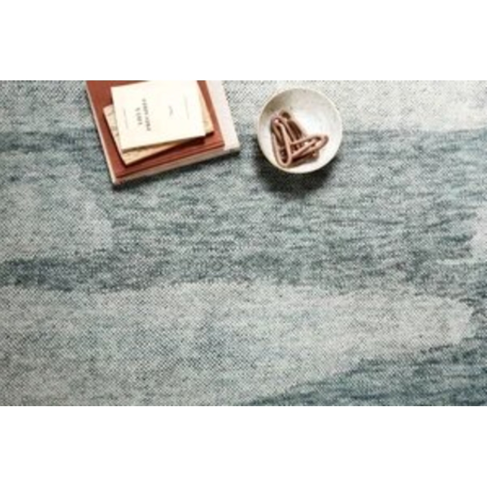 Samira Modern Classic Ocean Blue Wool Patterned Rug - 1'6" x 1'6" - Image 2