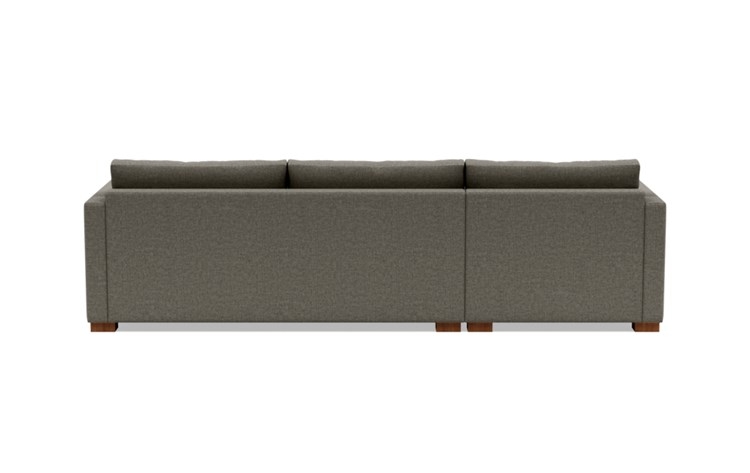 Charly Sleeper Sleeper Sectional with Grey Shade Fabric, extended chaise, and Oiled Walnut legs - Image 3