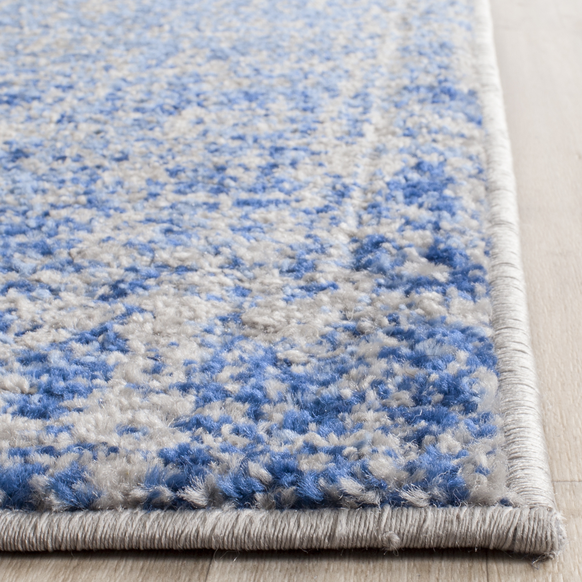 Arlo Home Woven Area Rug, ADR116D, Blue/Silver,  2' 6" X 16' - Image 2