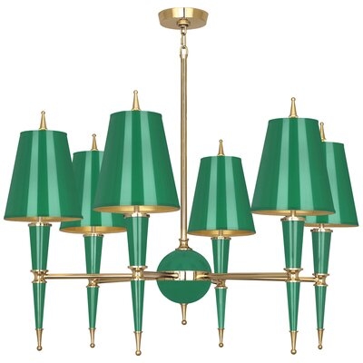 6 - Light Shaded Tiered Chandelier - Image 0