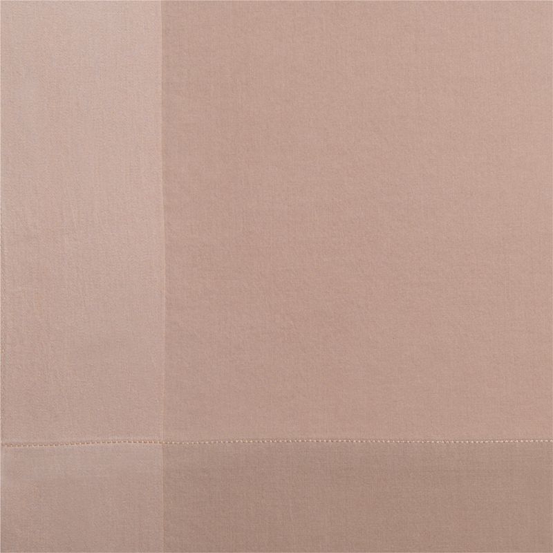 Plum Rose Organic Cotton Voile with Satin Border Sheer Window Curtain Panel 44"x84" - Image 3
