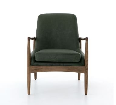 Fairview Armchair, Eden Sage Leather/Toasted Oak - Image 3