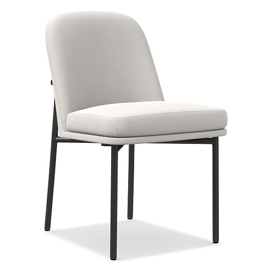 OPEN BOX: Jack Metal Frame Dining Chair, Sierra Leather, White, Antique Bronze - Image 0