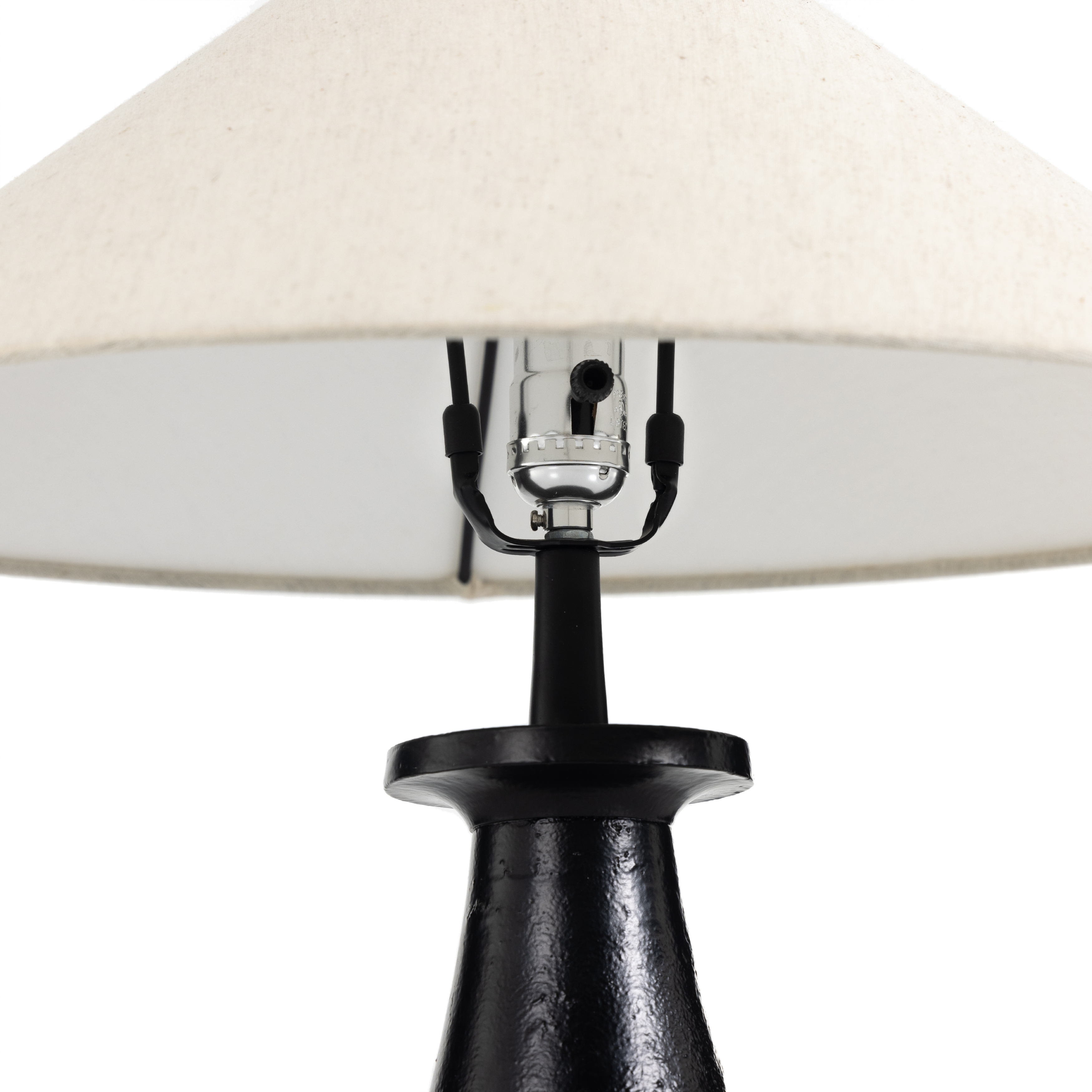 Innes Tapered Shade Table Lamp - Matte Black Cast Aluminum - Image 8