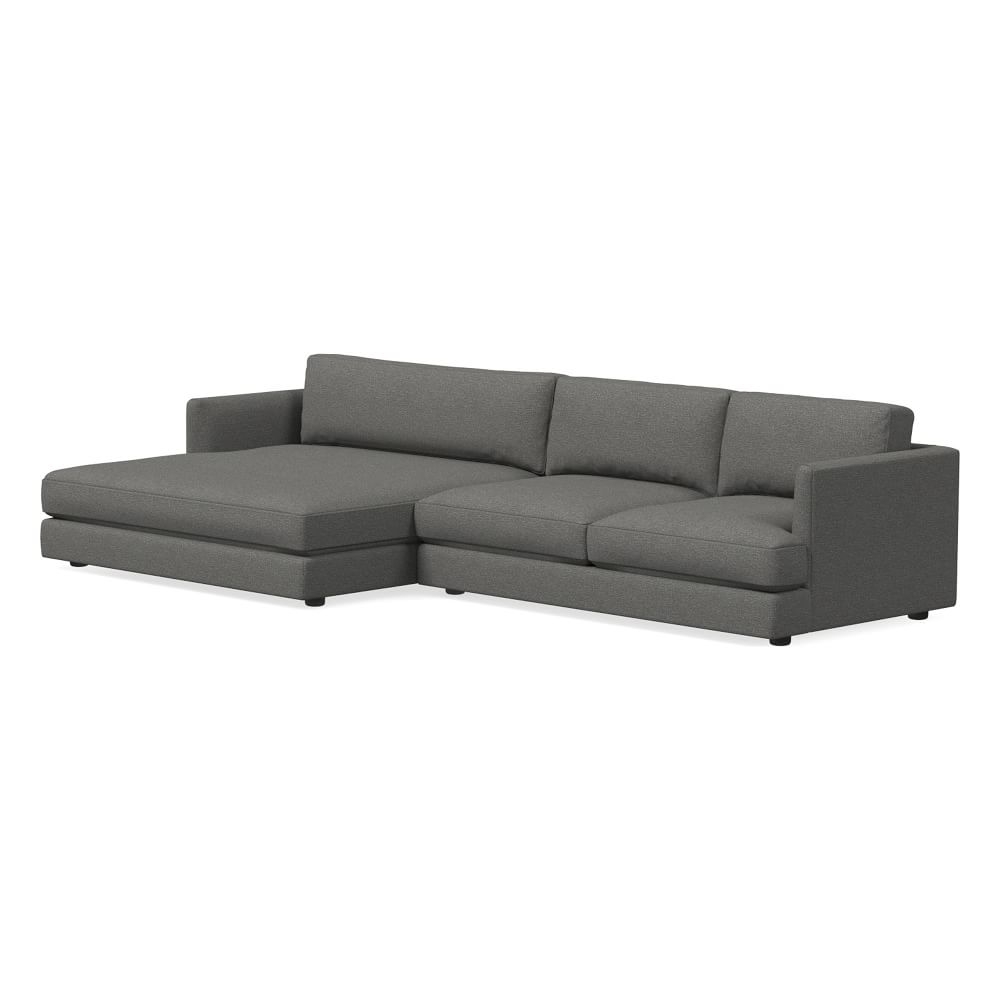 Haven Sectional Set 10: Right Arm Sofa, Left Arm Double Wide Chaise, Trillium, Chenille Tweed, Pewter, Concealed Supports - Image 0