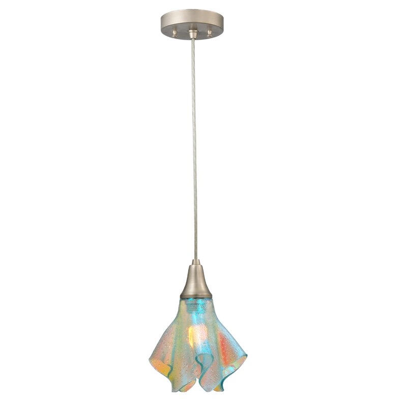 Meyda Lighting Metro Fusion Fire and Ice Handkerchief 1-Light Unique / Statement Bell Pendant - Image 0