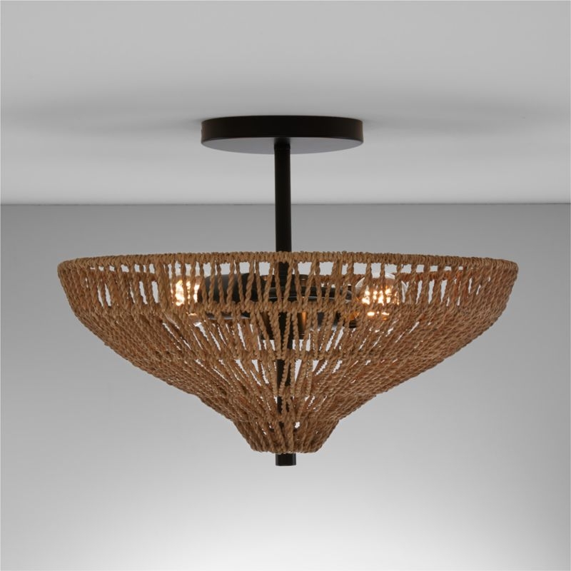 Cabo Woven Flush Mount Light - Image 2