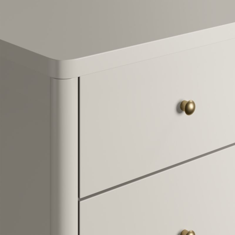 Hampshire Cozy Grey Wood 4-Drawer Kids Dresser - Image 4