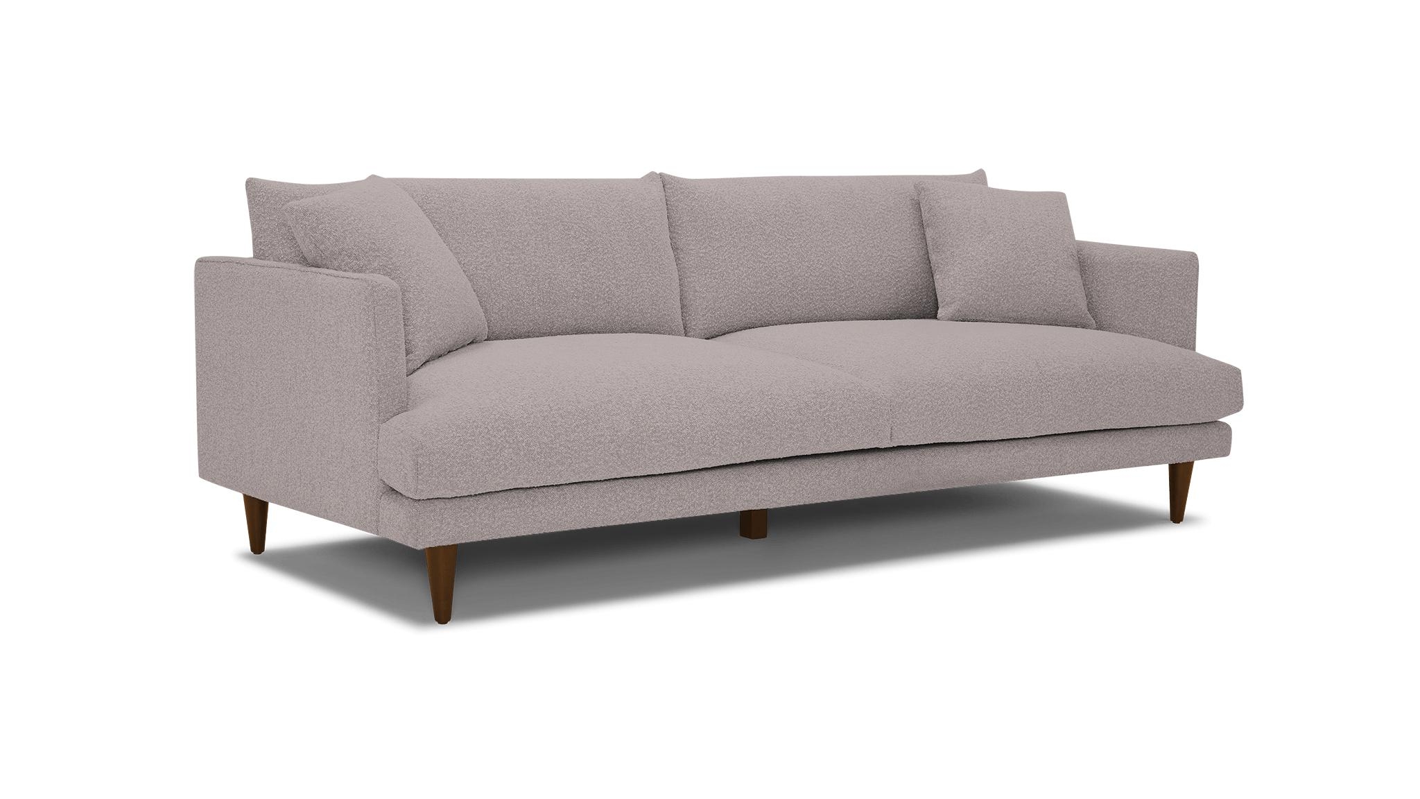 Purple Lewis Mid Century Modern Grand Sofa - Sunbrella Premier Wisteria - Mocha - Image 1