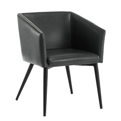 PU Leather Upholstered Dining Chair Accent Chair  With Black Metal Legs For Dining Room, Living Room - Image 0