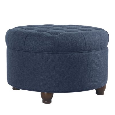 Henninger 25" Tufted Round Storage Ottoman - Image 0