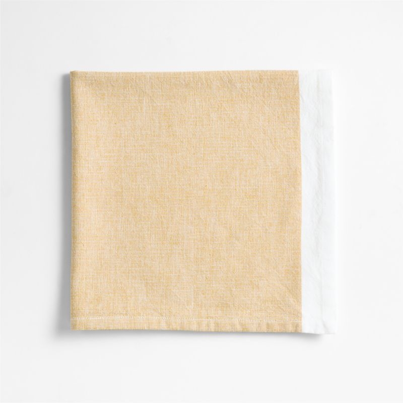Mercer Saffron Yellow Organic Cotton Dinner Napkin - Image 3