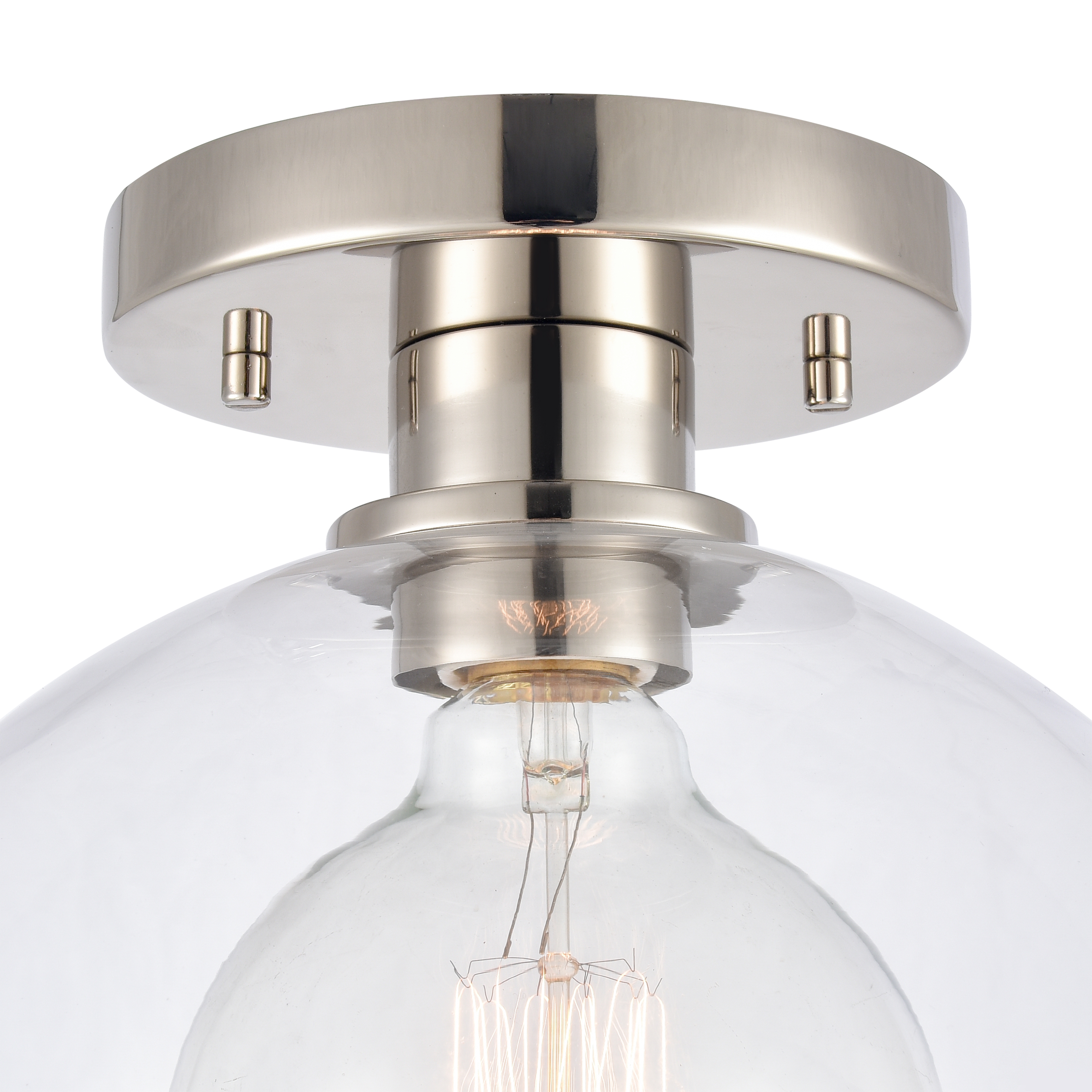 Julian 10'' Wide 1-Light Semi Flush Mount - Polished Nickel - Image 4