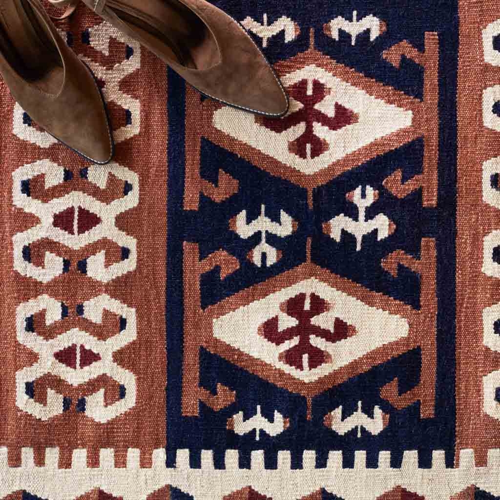 The Citizenry Marmara Handwoven Kilim Runner | 2.5' x 8' | Rust - Image 2