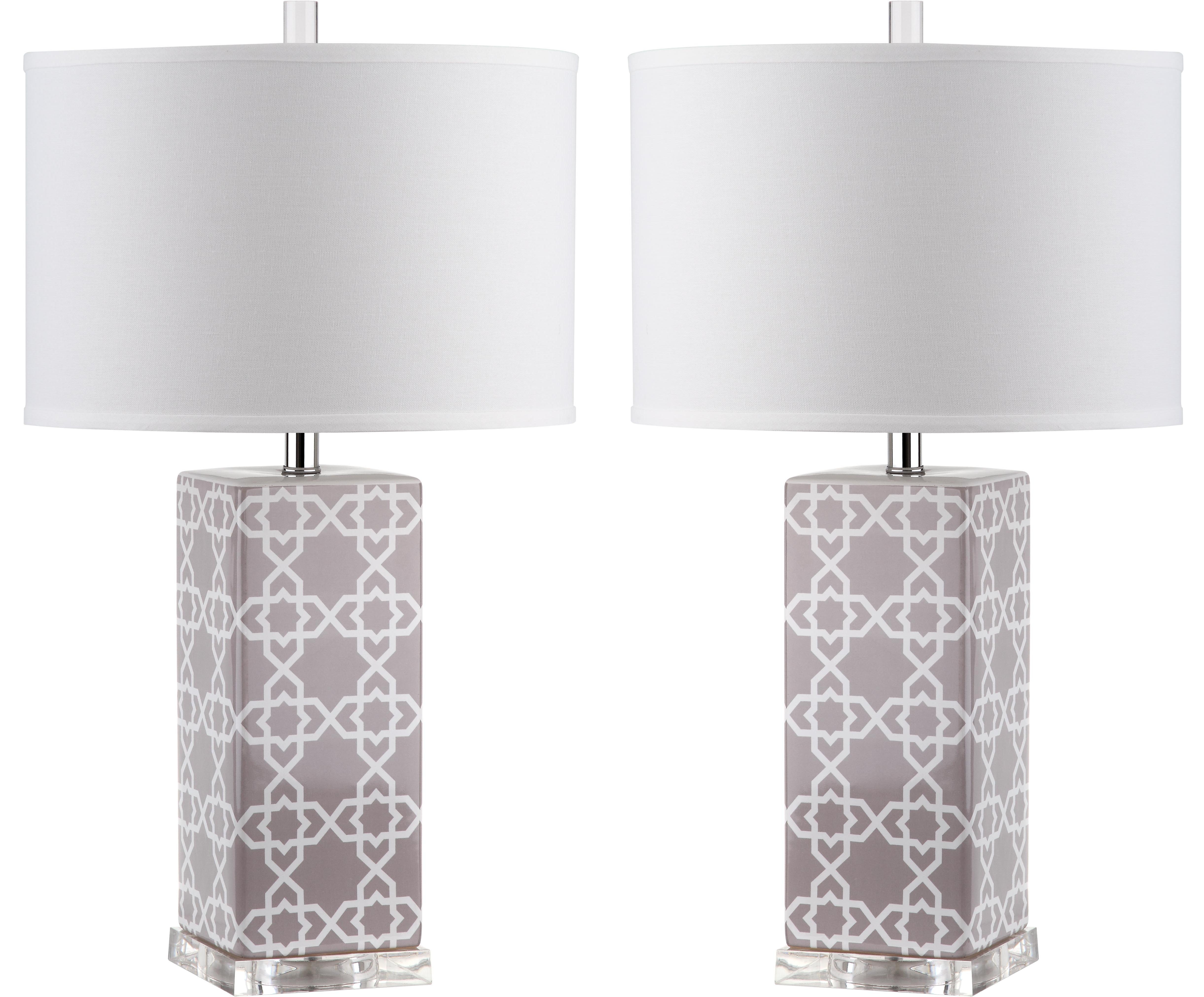 Quatrefoil 27-Inch H Table Lamp - Grey - Safavieh - Image 0