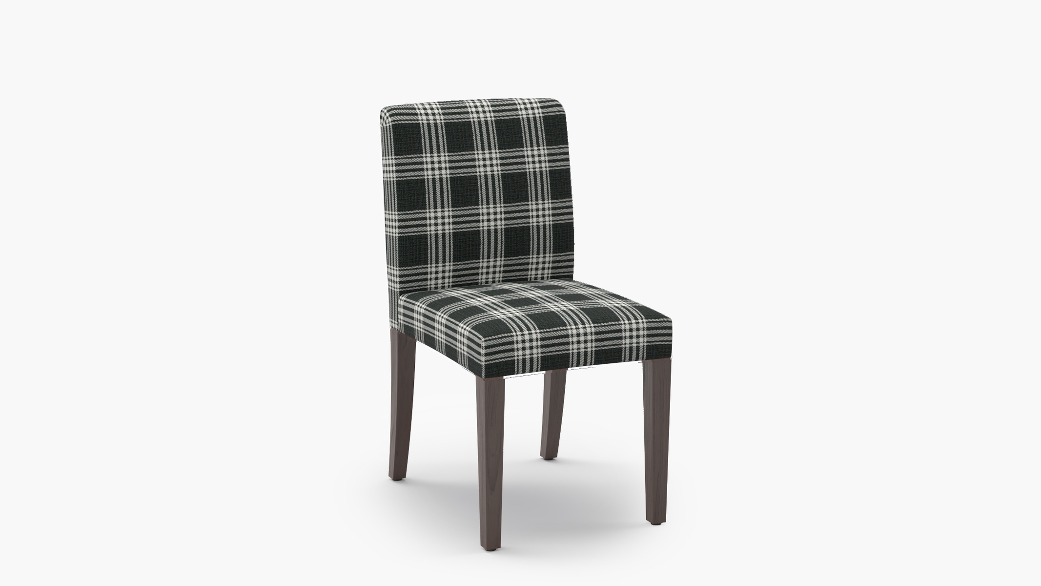 Signature Dining Chair, Barnegat Plaid, Espresso Square Tapered Leg - Image 1