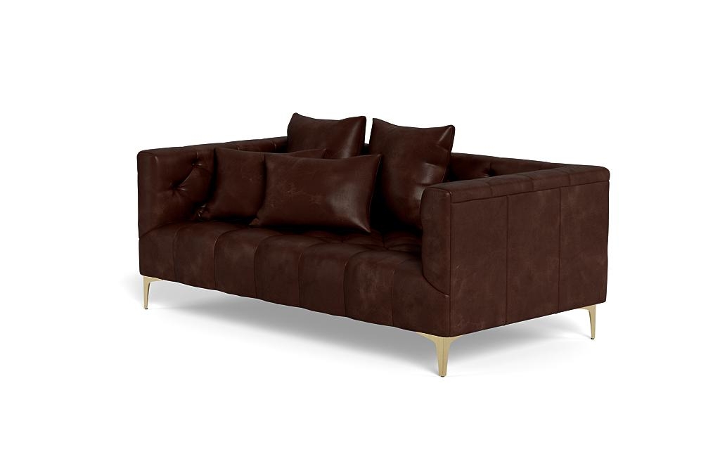 Ms. Chesterfield Leather Loveseat by Apartment Therapy - Image 2