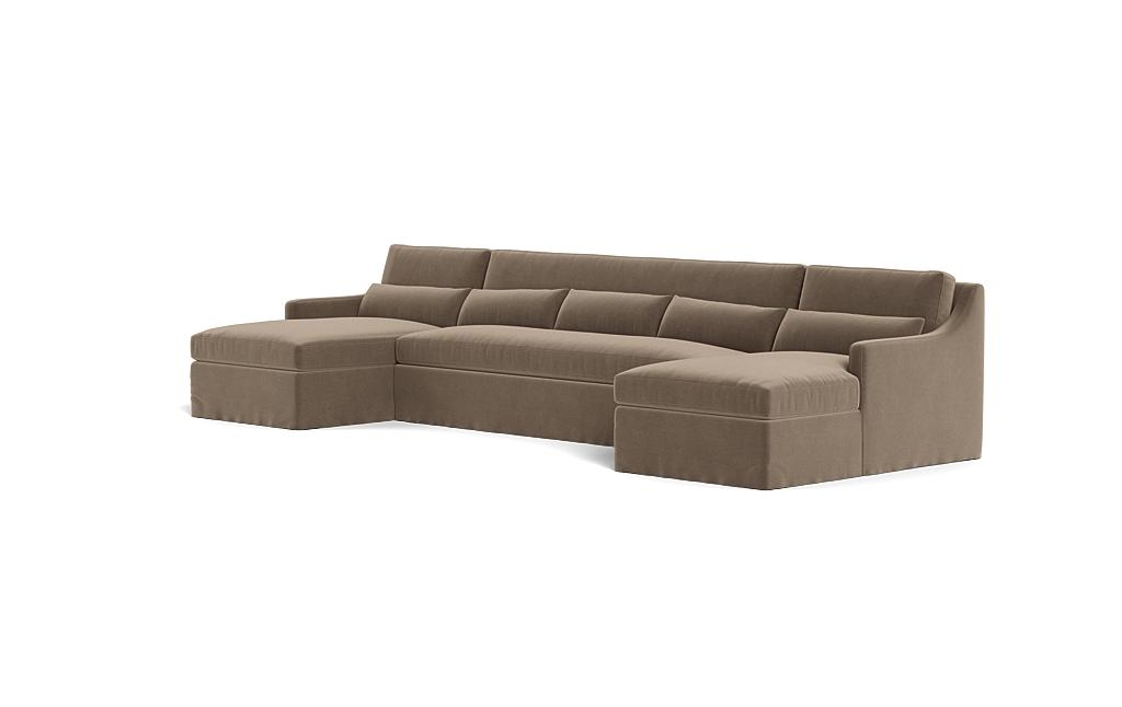 Ella Slipcovered 3-Piece 5-Seat U-Sectional - Image 2