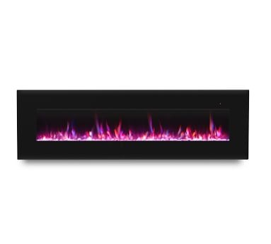 Clay Electric Wall Fireplace, Black - Image 3
