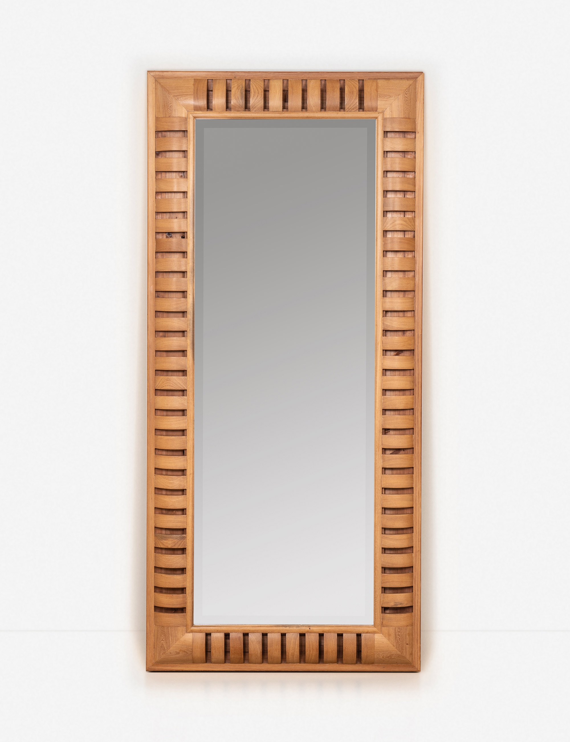 Shea Floor Mirror, Natural Wood - Image 0