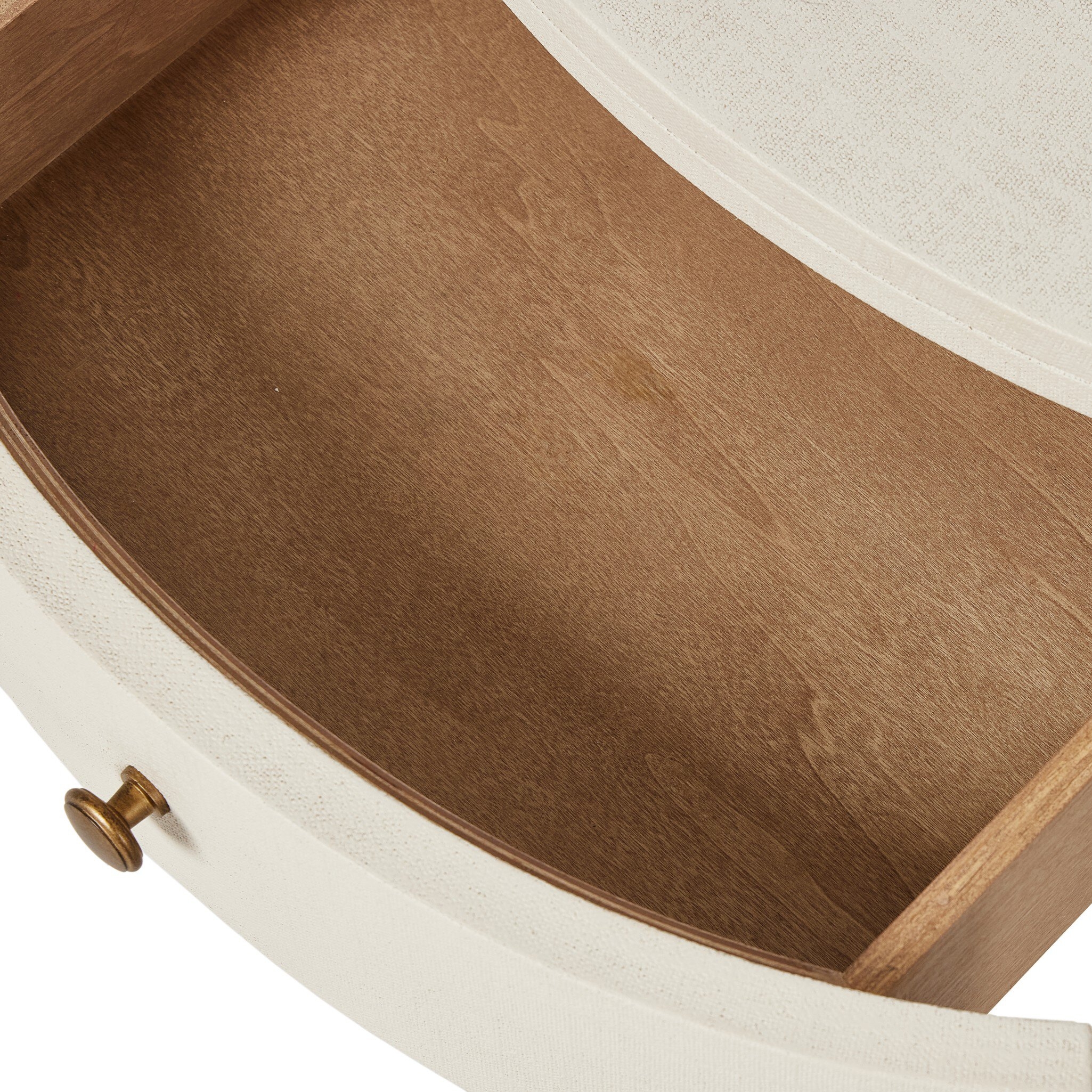 Amelia Oval Nightstand - Ivory Painted Linen - Image 13