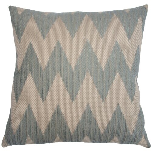 Square Feathers Carmel Feathers Chevron Pillow Cover & Insert - Image 0