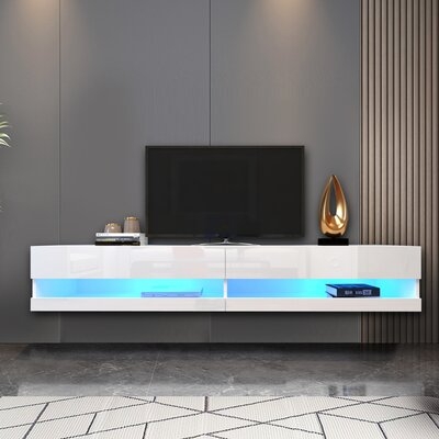 180 Wall Mounted Floating 80" Tv Stand With  Leds - Image 0