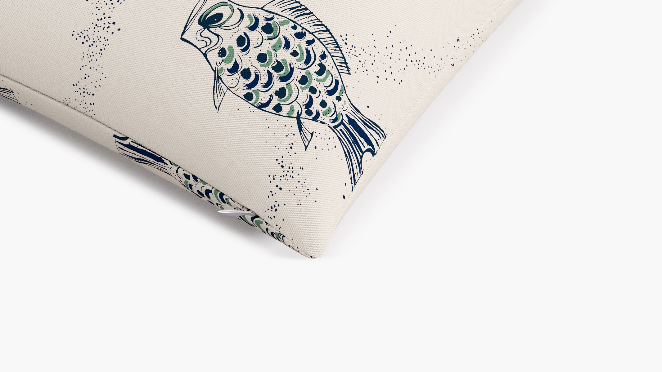 Throw Pillow 20", Canvas Sakana, 20" x 20" - Image 1