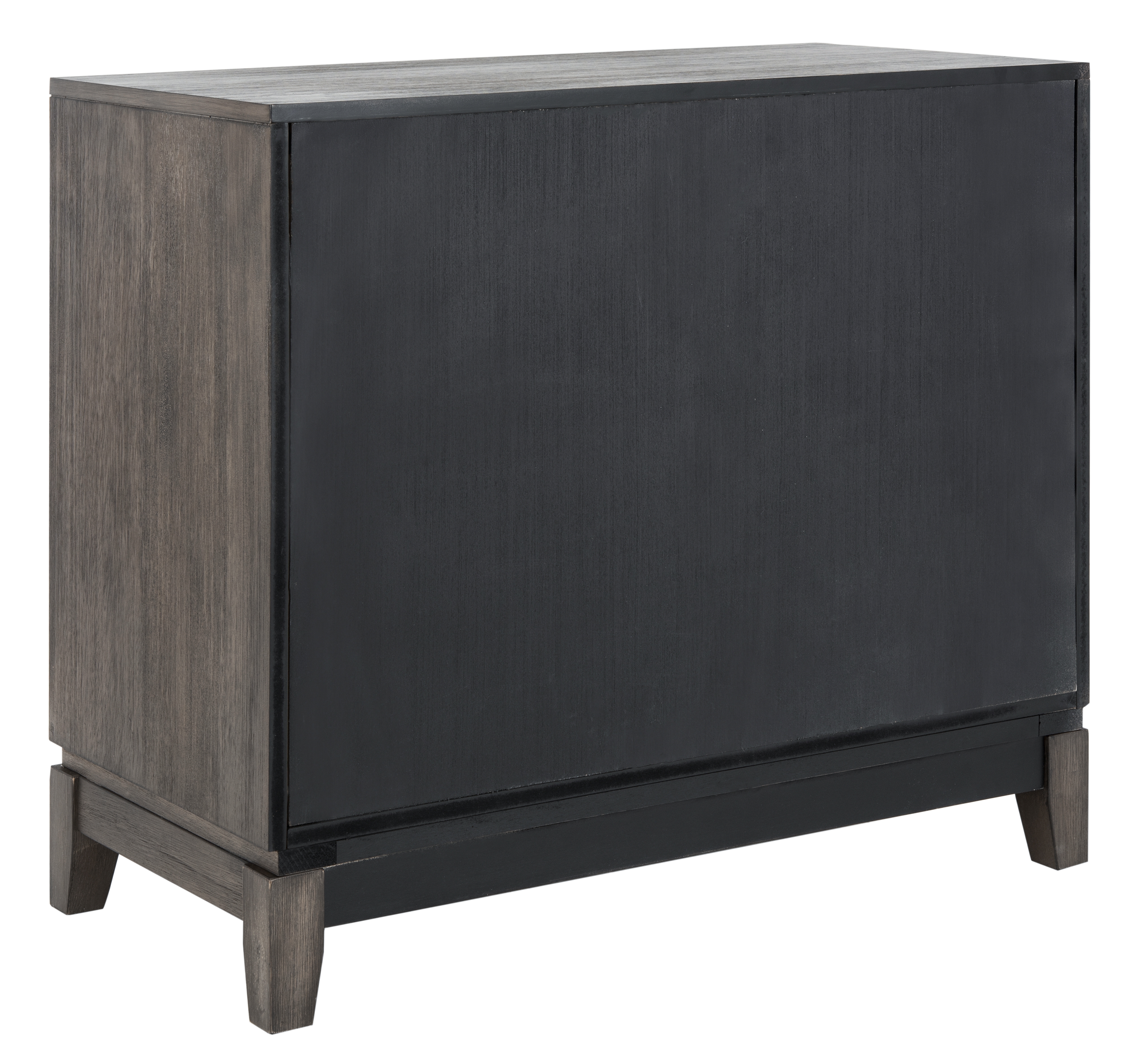 Shannon 2 Door Chest - Grey Wash Walnut/Mirror - Safavieh - Image 4