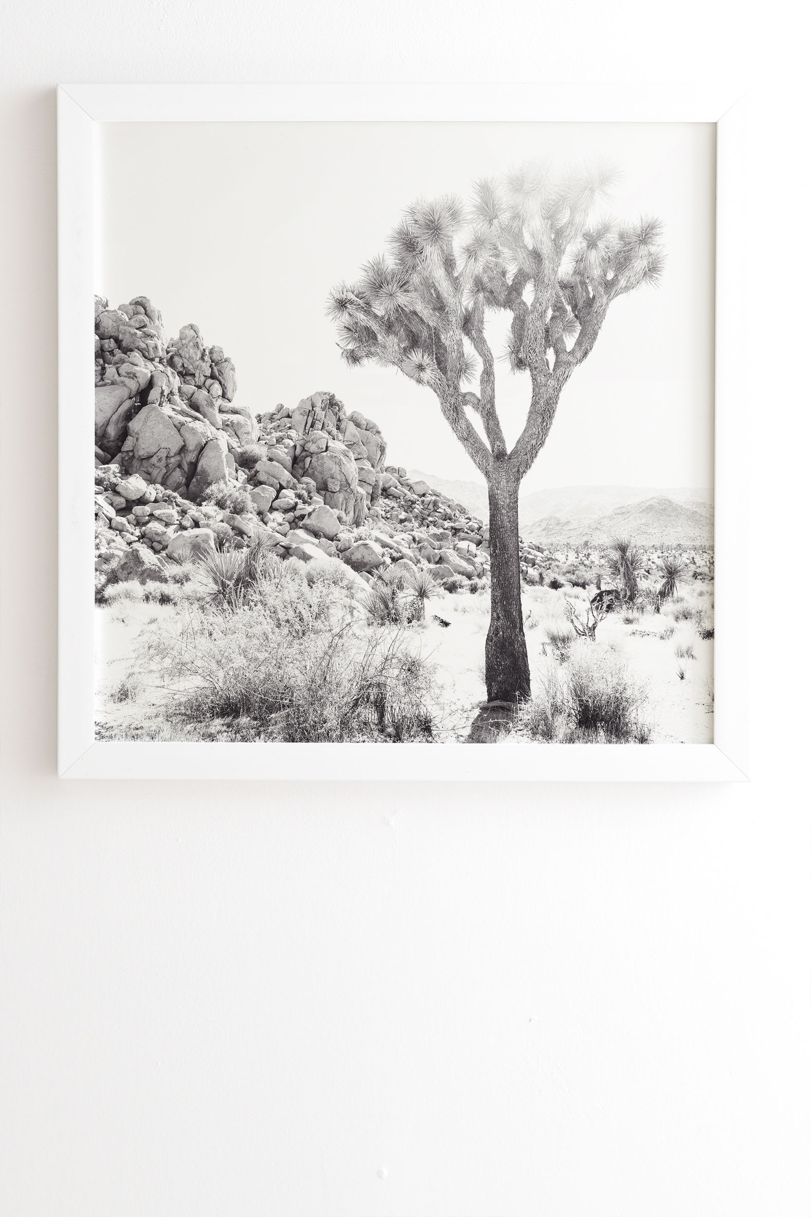 Rocky Desert by Bree Madden - Framed Wall Art Basic White 8" x 9.5" - Image 1