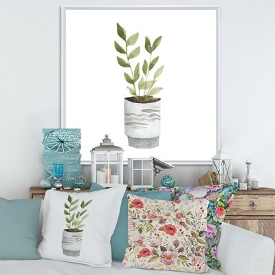 Indoor Green Home House Plants II - Traditional Canvas Wall Art Print FL35489 - Image 0