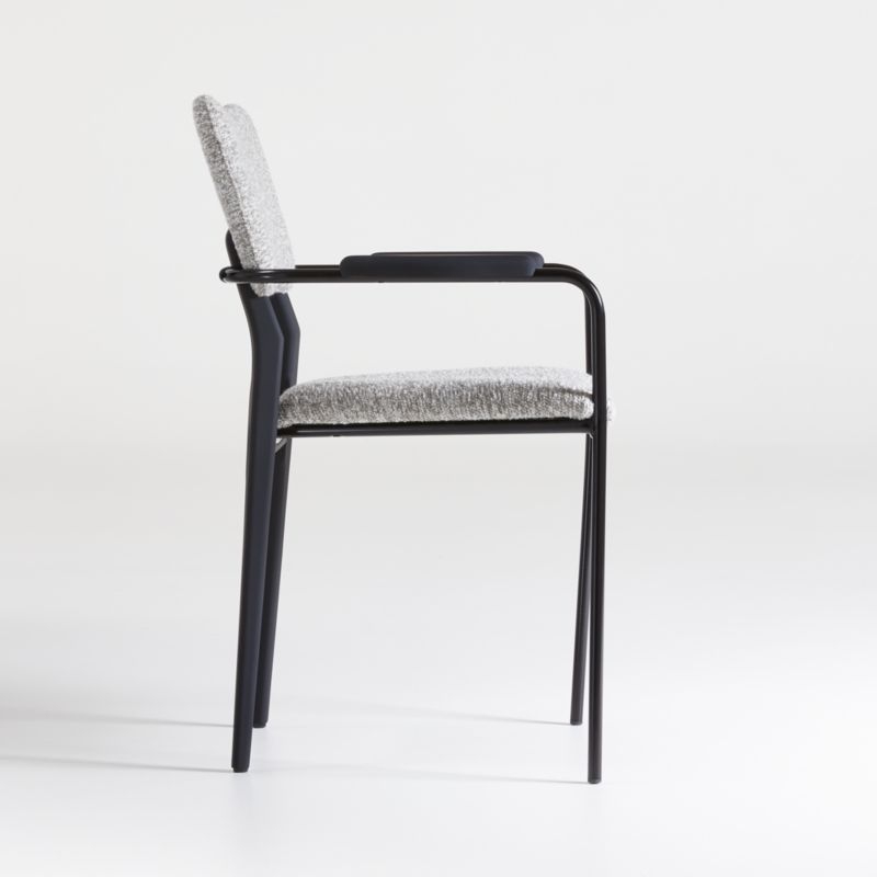 Klee Grey Bouclé Dining Chair - Image 1