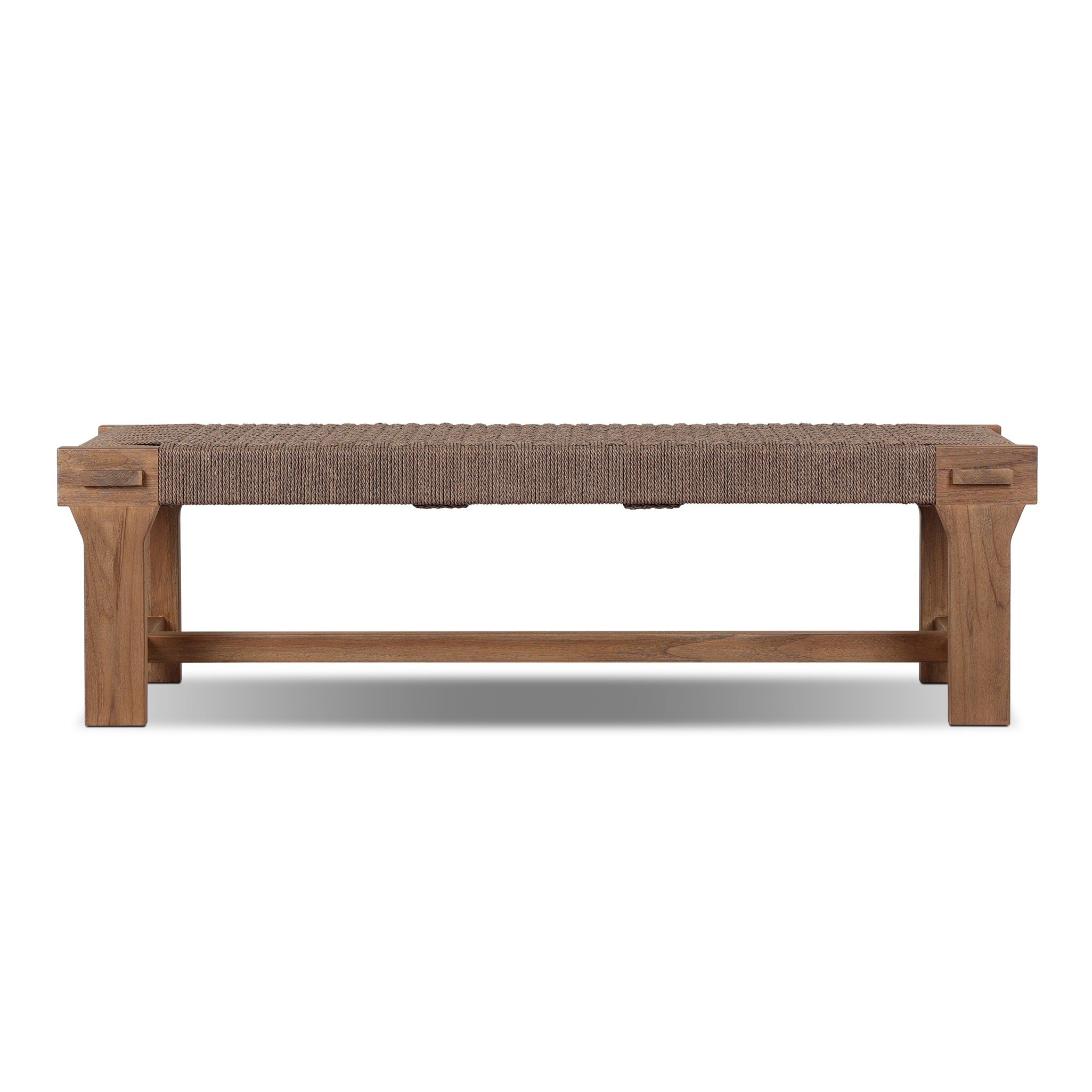 Moxie Outdoor Bench - Dark Textured Woven - Image 0