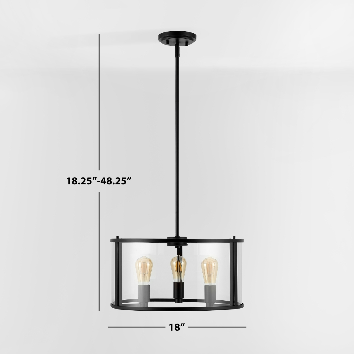 Manlen 3Lt 18 Inch Pendant - Bronze - Safavieh - Image 9