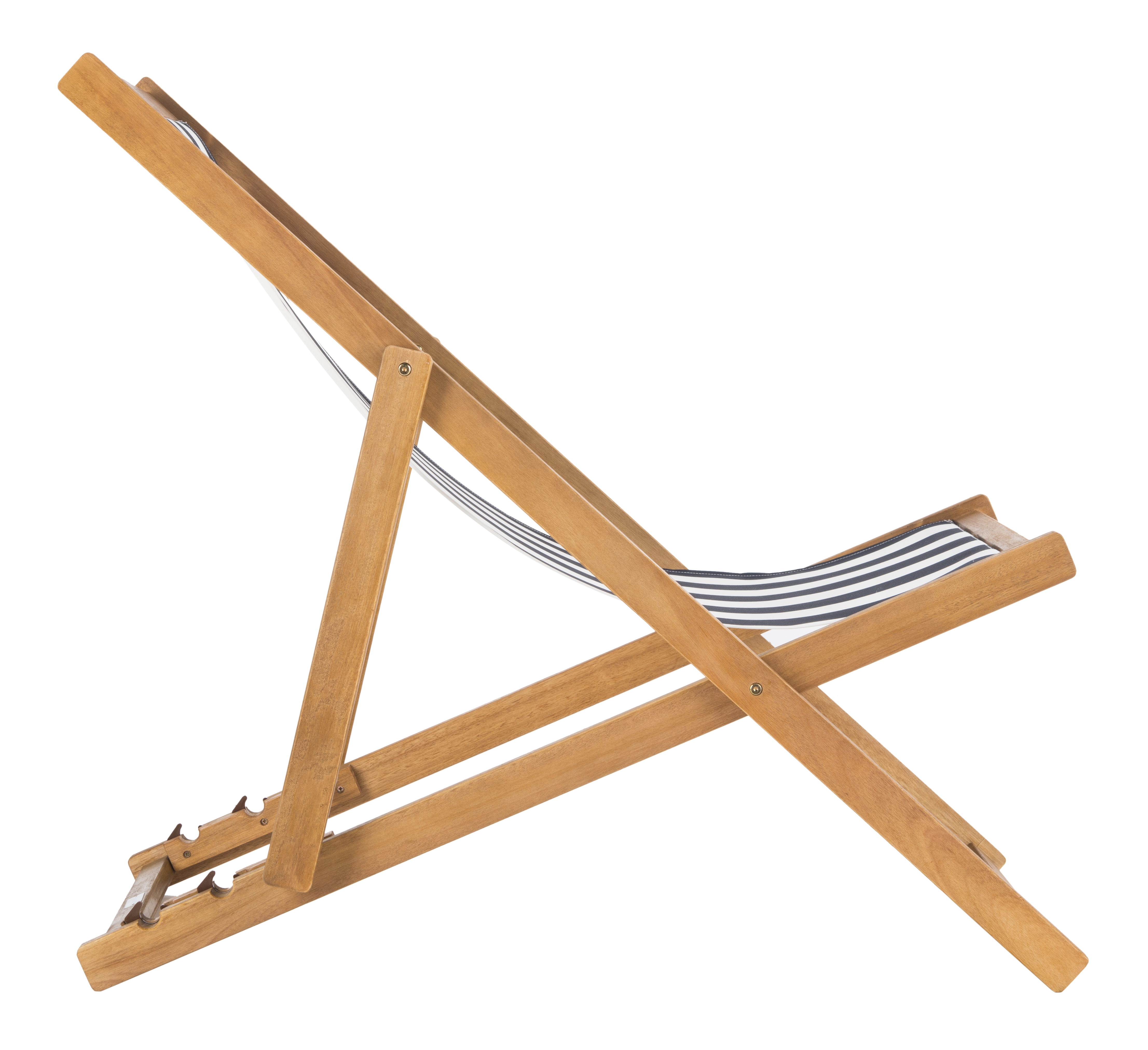 Loren Foldable Sling Chair - Natural/Navy/White - Arlo Home - Image 3