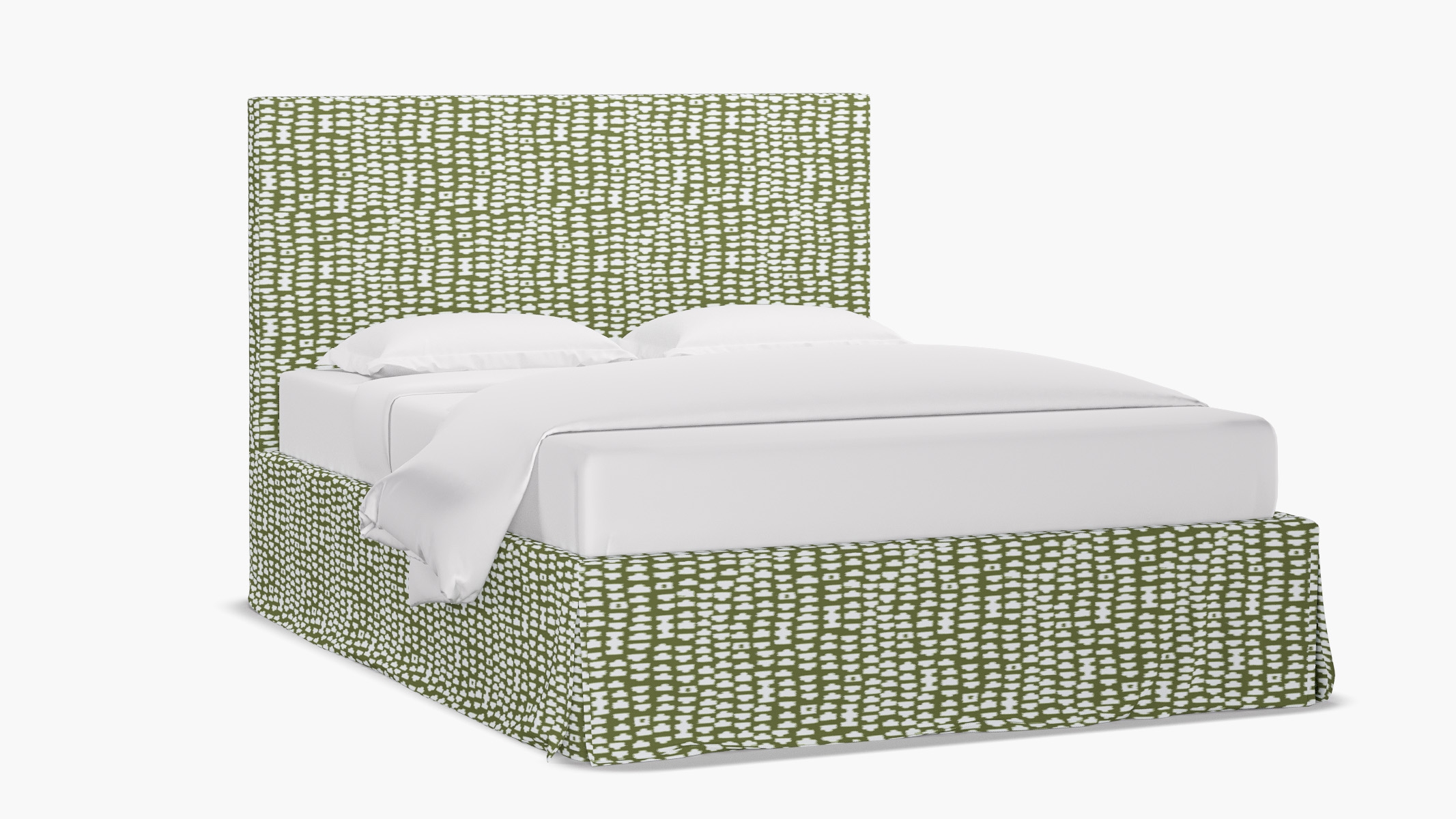 Slipcovered Bed, Olive Odalisque, King - Image 1