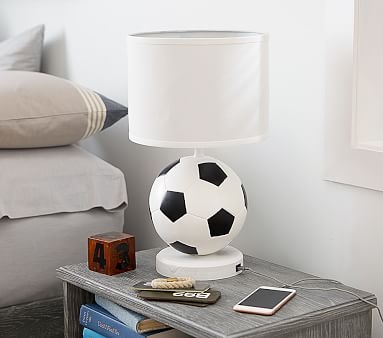 Soccer Table Lamp w/ USB - Image 1