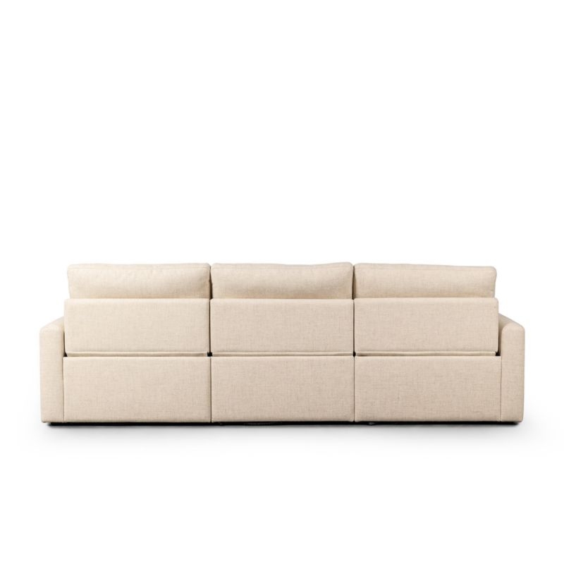 Tillery 3-Piece Antigo Natural Fabric Power Recliner Sectional Sofa - Image 4