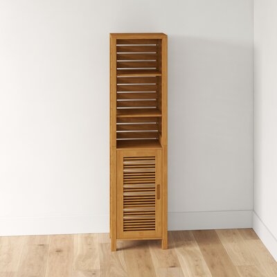Ayden 16"W x 61.75"H x 11" D Solid Wood Linen Cabinet - Image 0