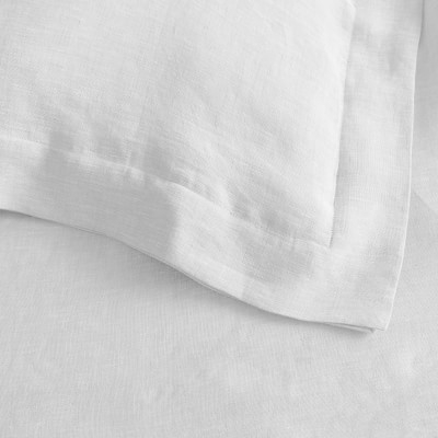 Chambers Linen Duvet Cover & Shams, Full/Queen, Flax - Image 1