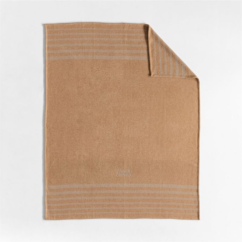 Bungalow 70"x55" Carmelo Tan Throw Blanket - Image 1