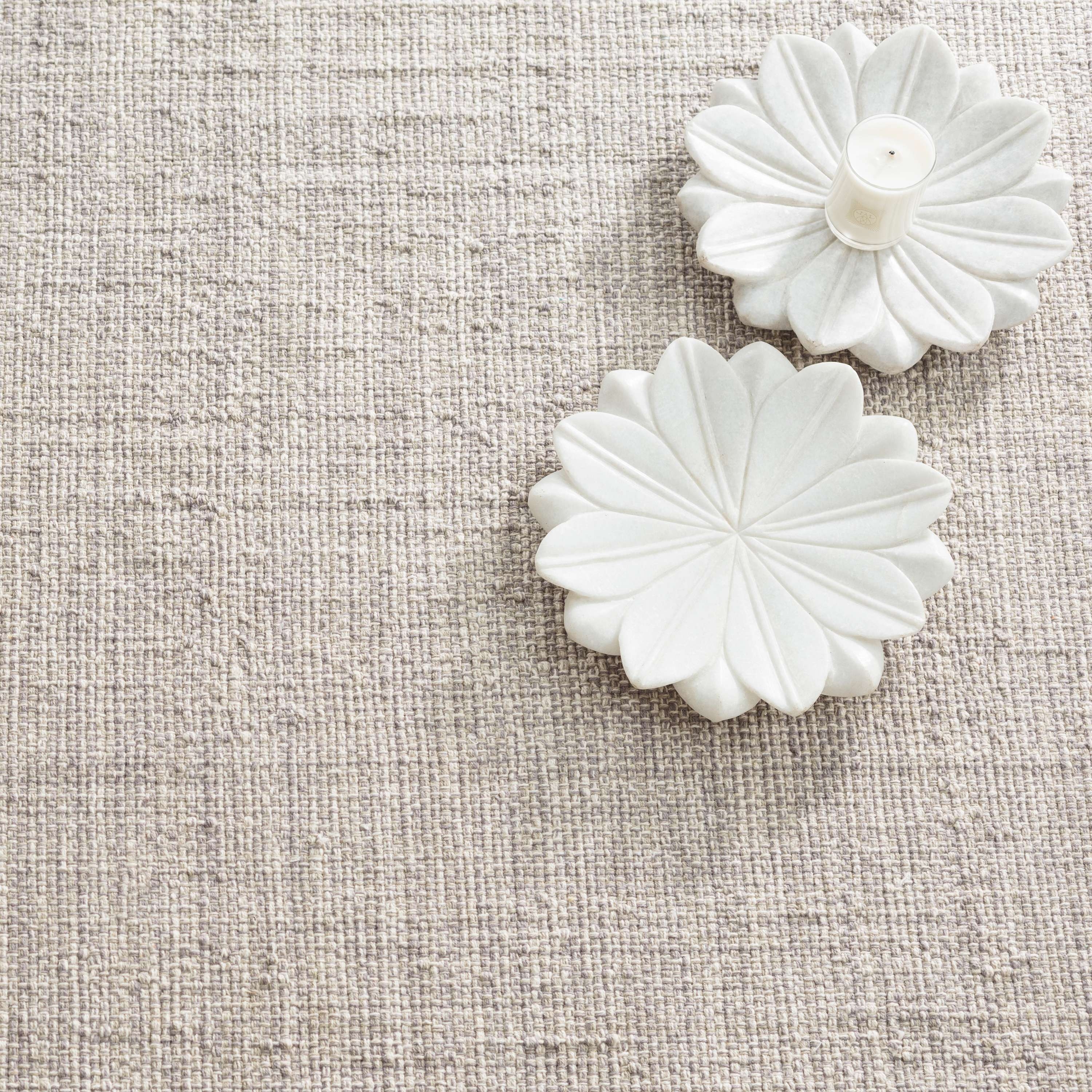 Marled Grey Handwoven Cotton Rug - Image 1